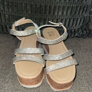 Sparkle platform sandals